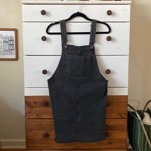 Wild Fable Black Denim Overall Mini Dress